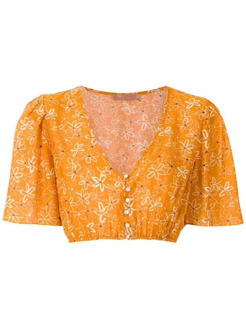 Clube Bossa Runa printed crop blouse - Orange von Clube Bossa