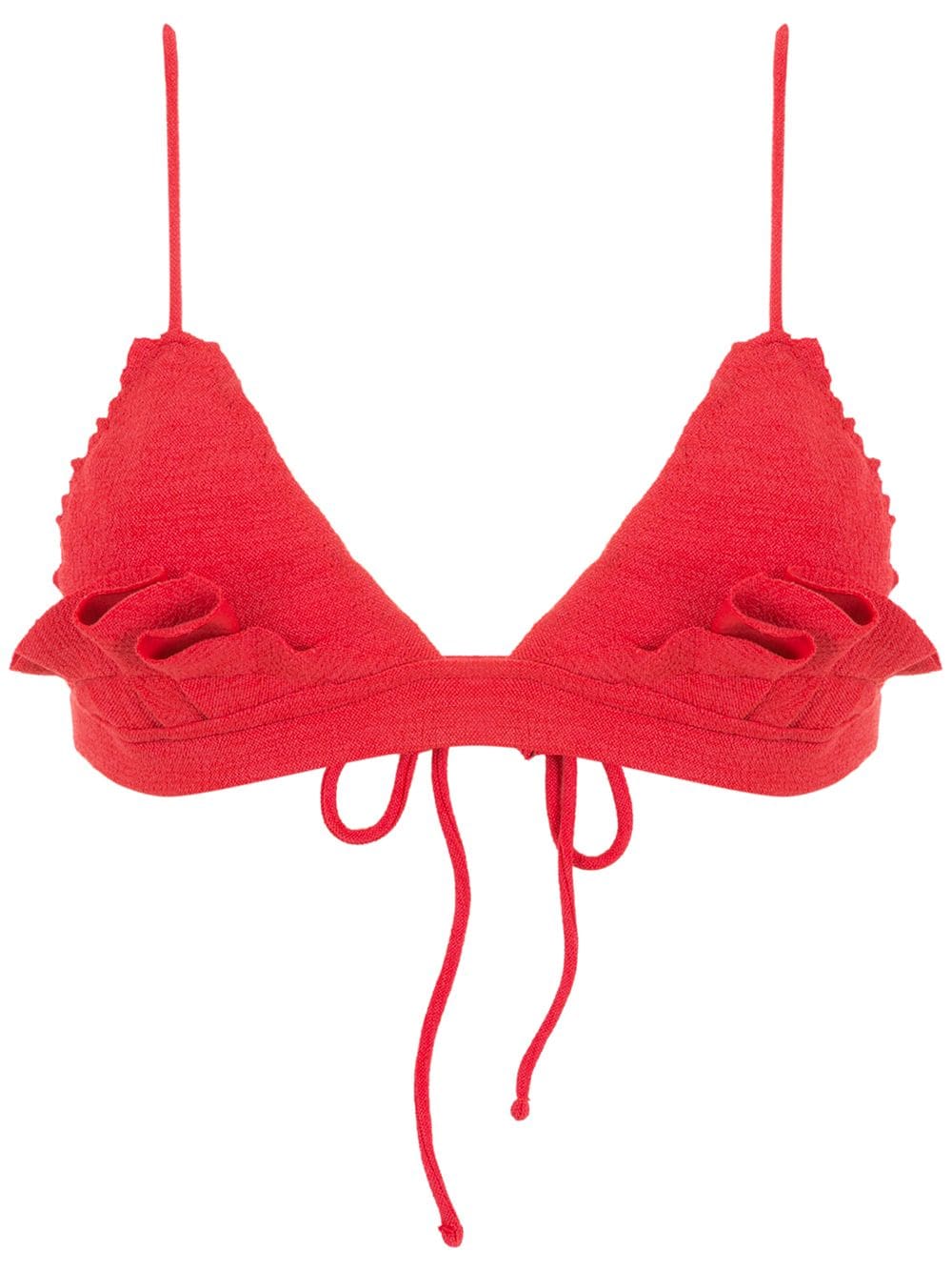 Clube Bossa Winni ruffle-embellished bikini top - Red von Clube Bossa