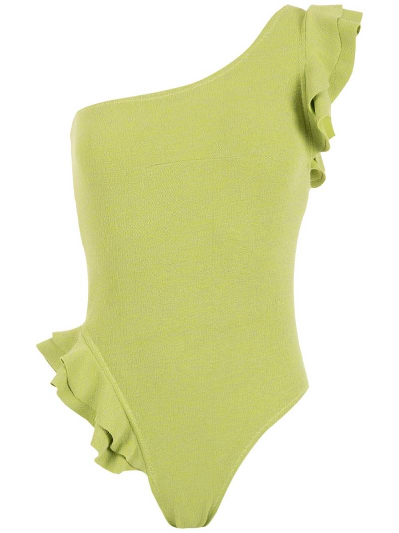 Clube Bossa ruffle-trimmed one-shoulder swimsuit - Green von Clube Bossa