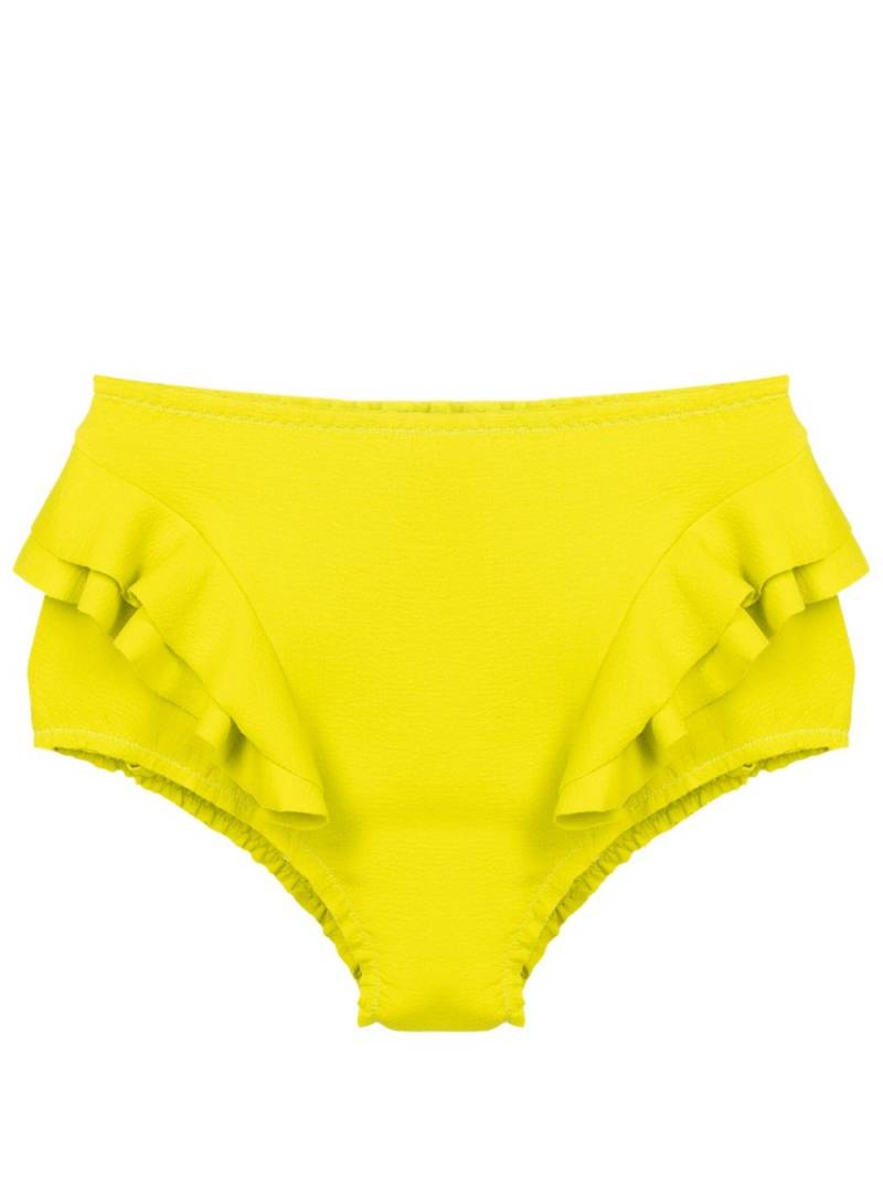 Clube Bossa ruffled high-waisted swimsuit bottoms - Green von Clube Bossa