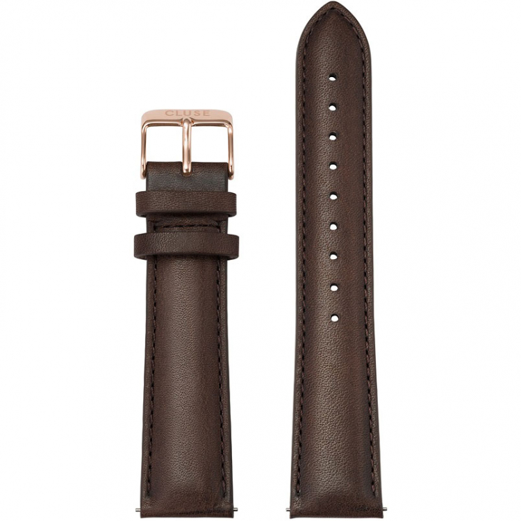 Cluse CS1408101066 Strap 20 mm Leather, Dark Brown/ Rose Gold von Cluse