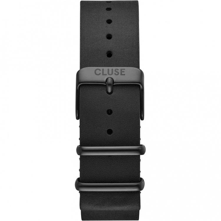 Cluse CS1408101071 Strap 20 mm Nato Leather, Black/ Black von Cluse