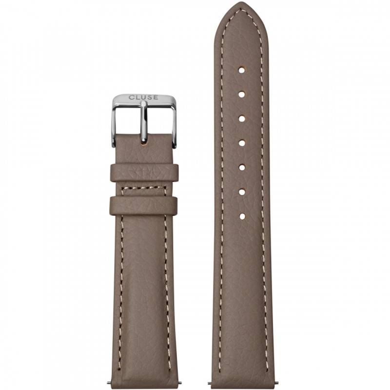 Cluse CS1408101085 Strap 18 mm Leather, Taupe/Silver von Cluse