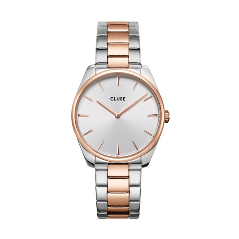 Cluse CW11104 Féroce Steel, White, Rose Gold/Silver Colour von Cluse