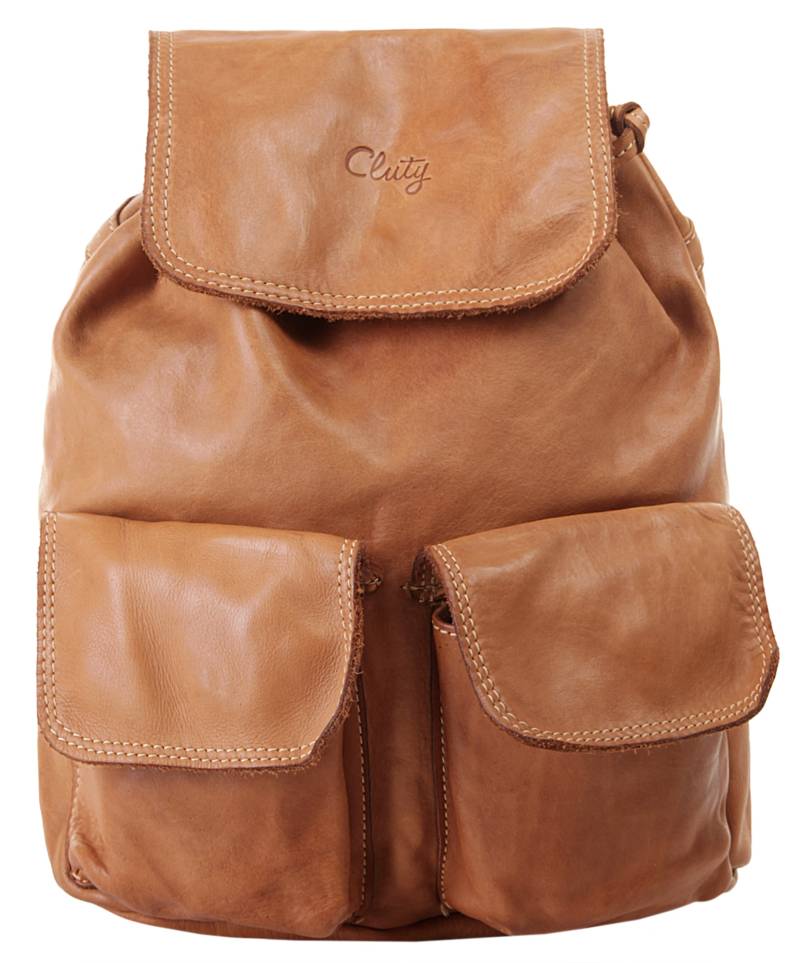 Cluty Cityrucksack, echt Leder, Made in Italy von Cluty