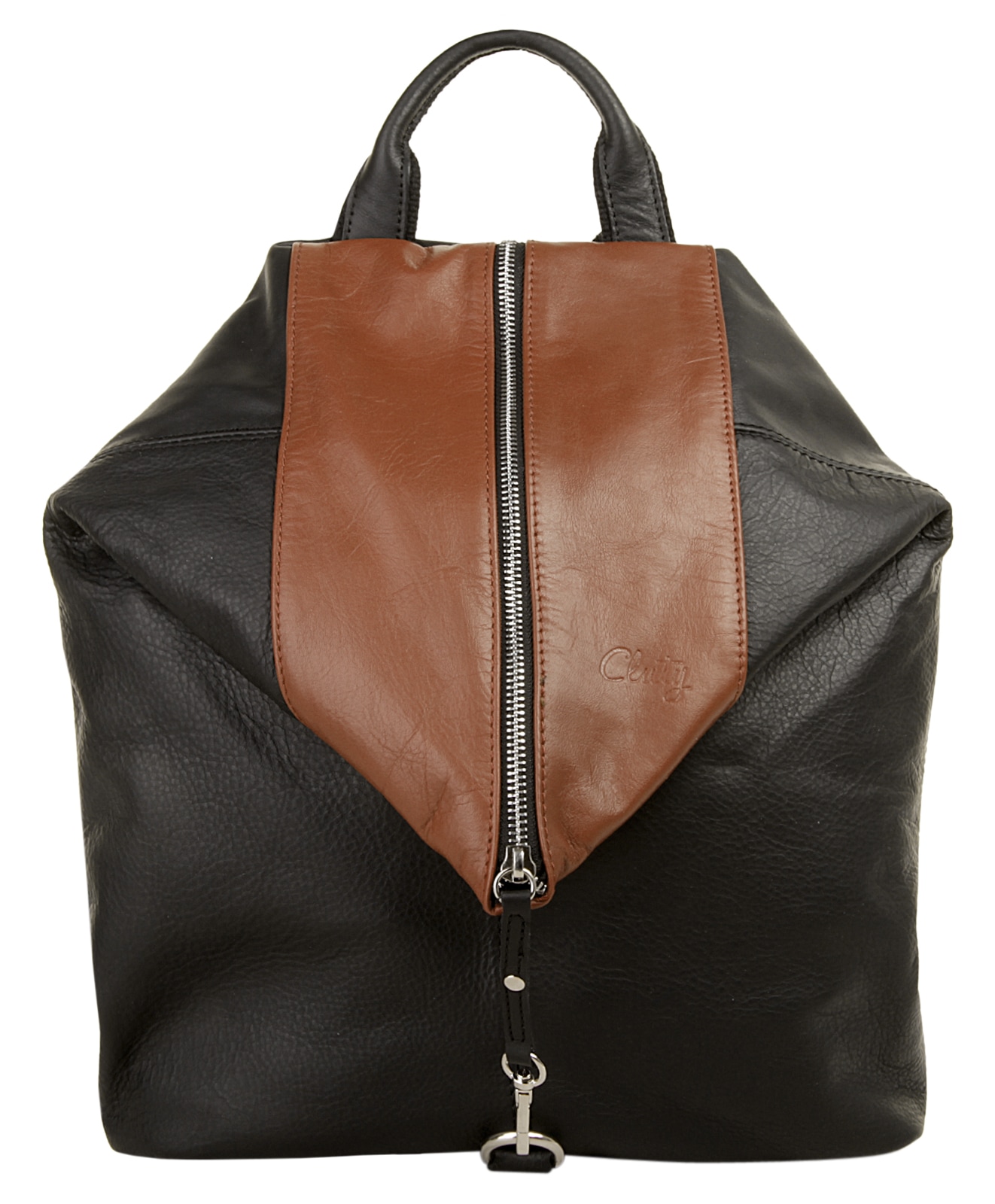 Cluty Cityrucksack, echt Leder, Made in Italy von Cluty