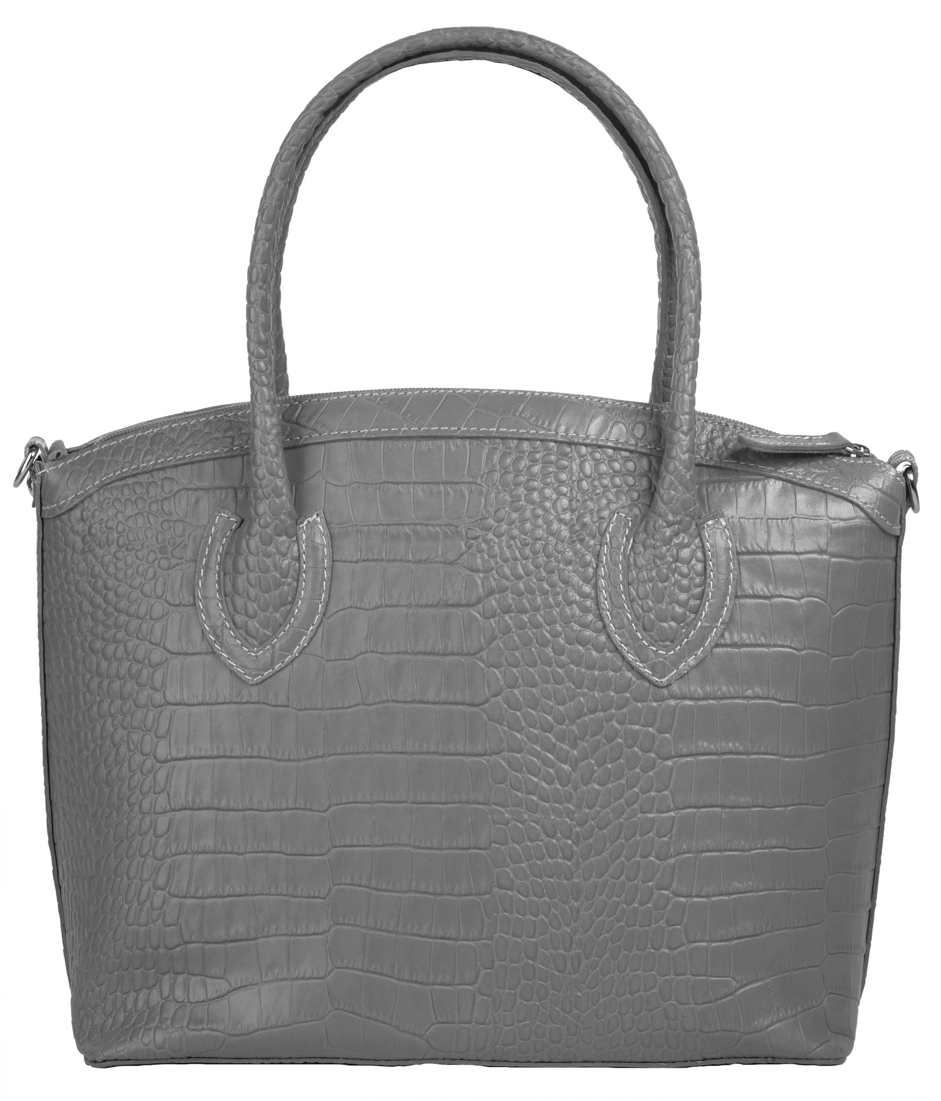 Cluty Henkeltasche, echt Leder, Made in Italy von Cluty