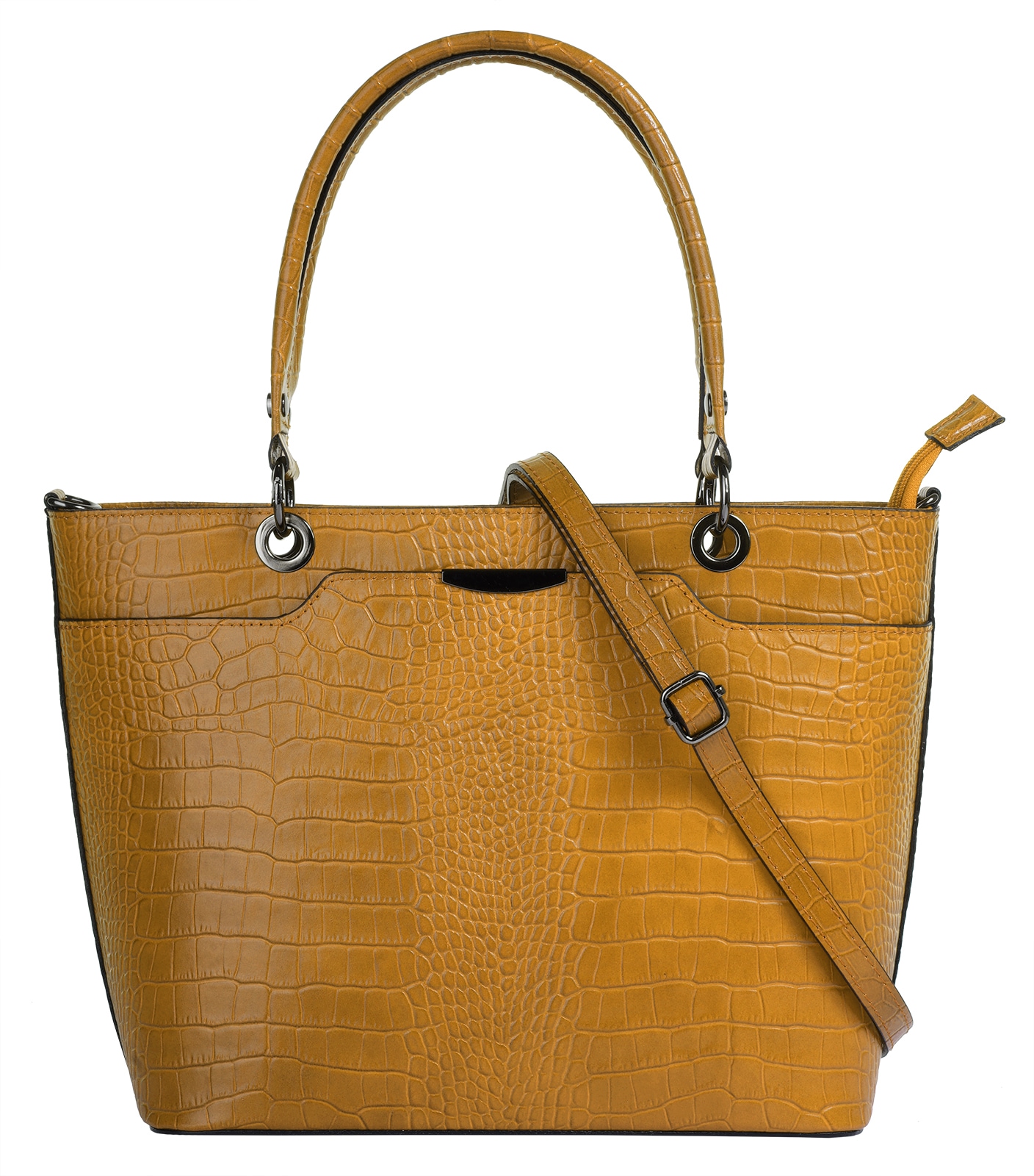 Cluty Henkeltasche, echt Leder, Made in Italy von Cluty