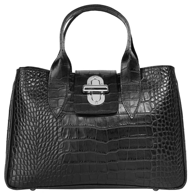 Cluty Henkeltasche, echt Leder, Made in Italy von Cluty