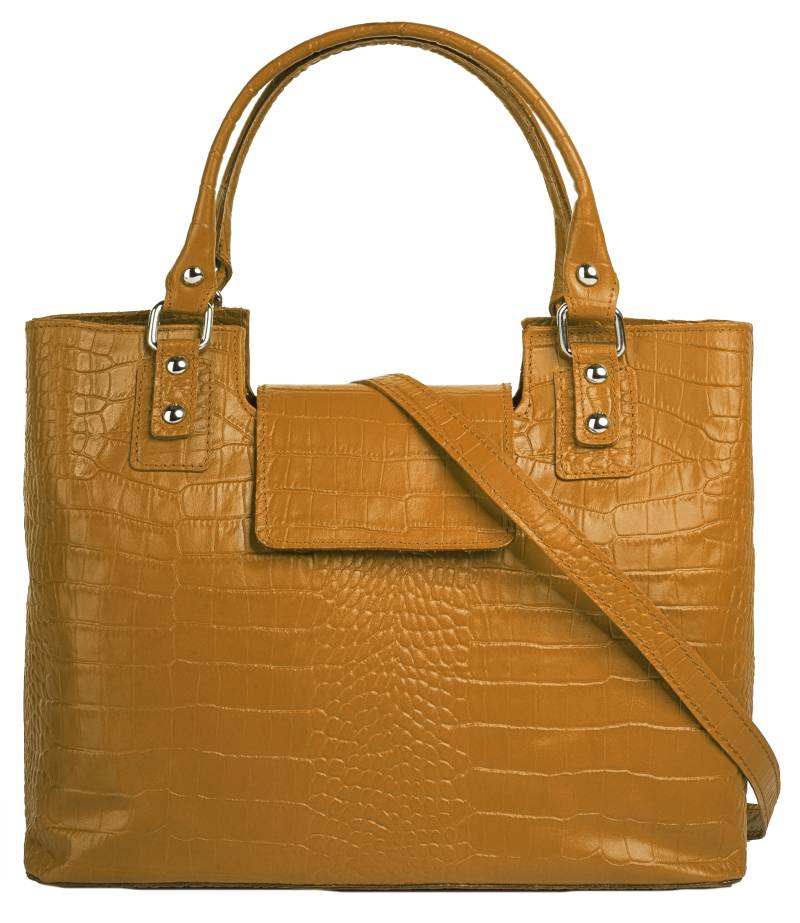 Cluty Henkeltasche, echt Leder, Made in Italy von Cluty