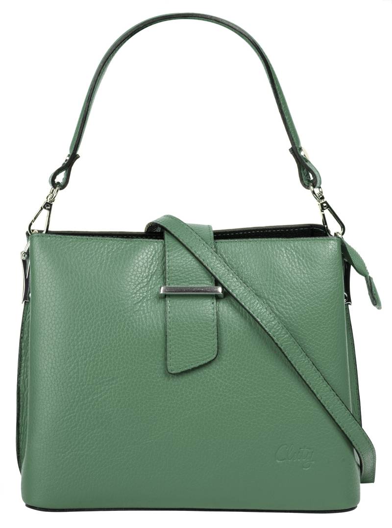 Cluty Henkeltasche, echt Leder, Made in Italy von Cluty