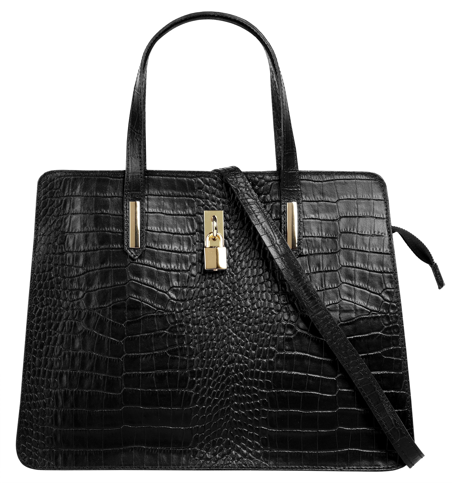 Cluty Henkeltasche, echt Leder, Made in Italy von Cluty