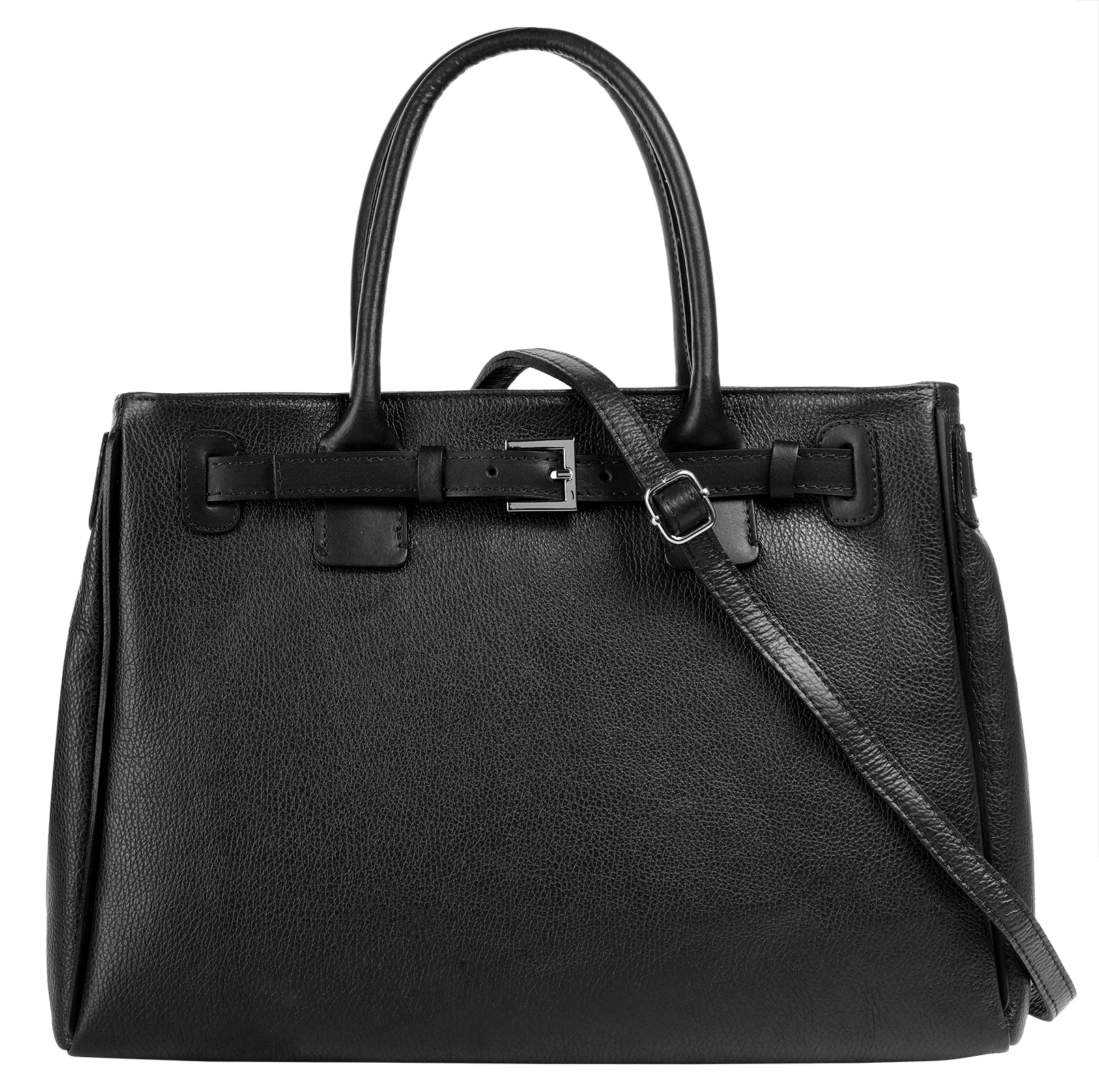 Cluty Henkeltasche, echt Leder, Made in Italy von Cluty