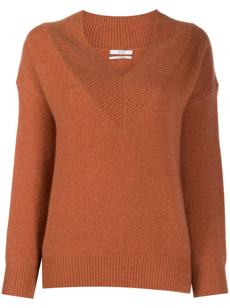 Co V-neck cashmere knit jumper - Neutrals von Co