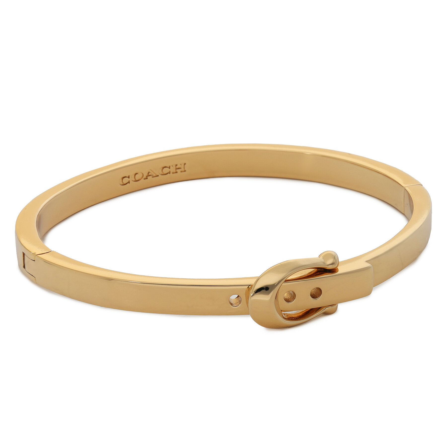 Armband Coach C Buckle Hinged Bangle Bracelet 37341898GLD710 Goldfarben von Coach