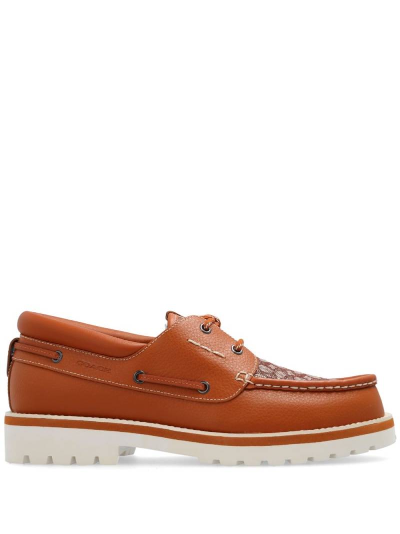 Coach Benson panelled boat shoes - Brown von Coach