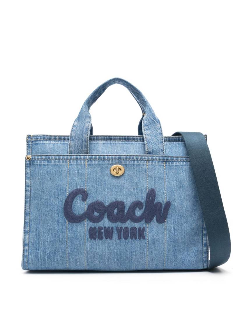 Coach Cargo denim tote bag - Blue von Coach