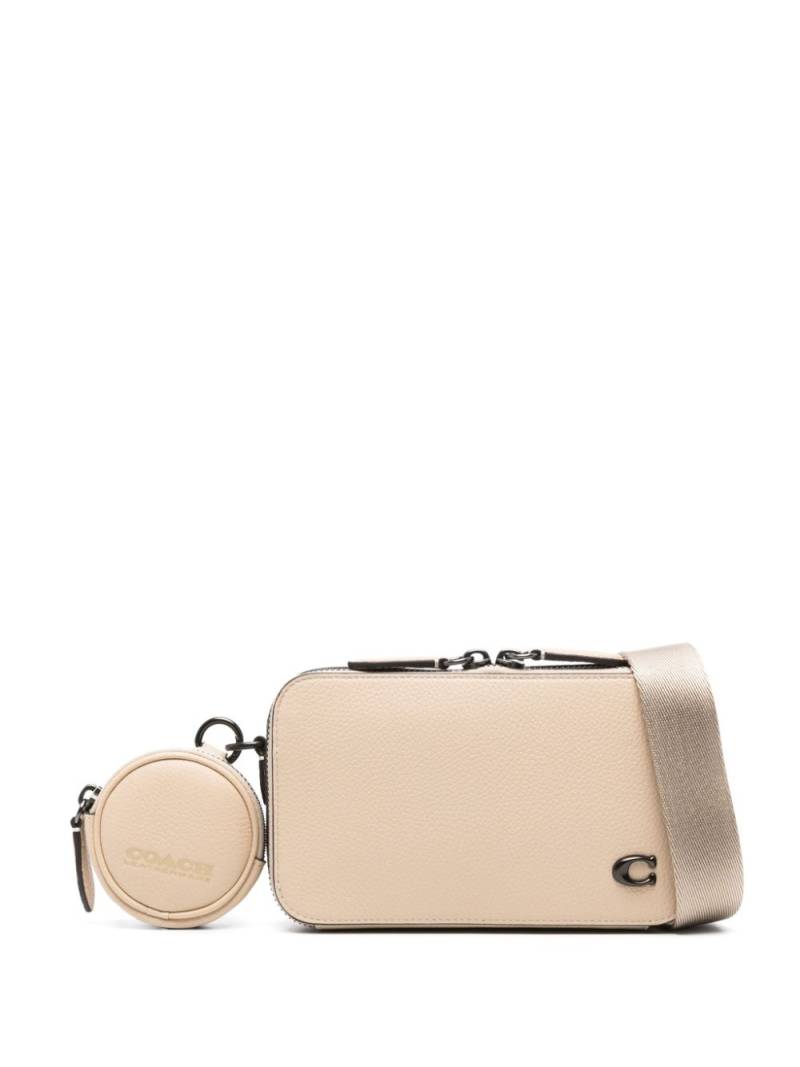 Coach Charter leather messenger bag - Neutrals von Coach