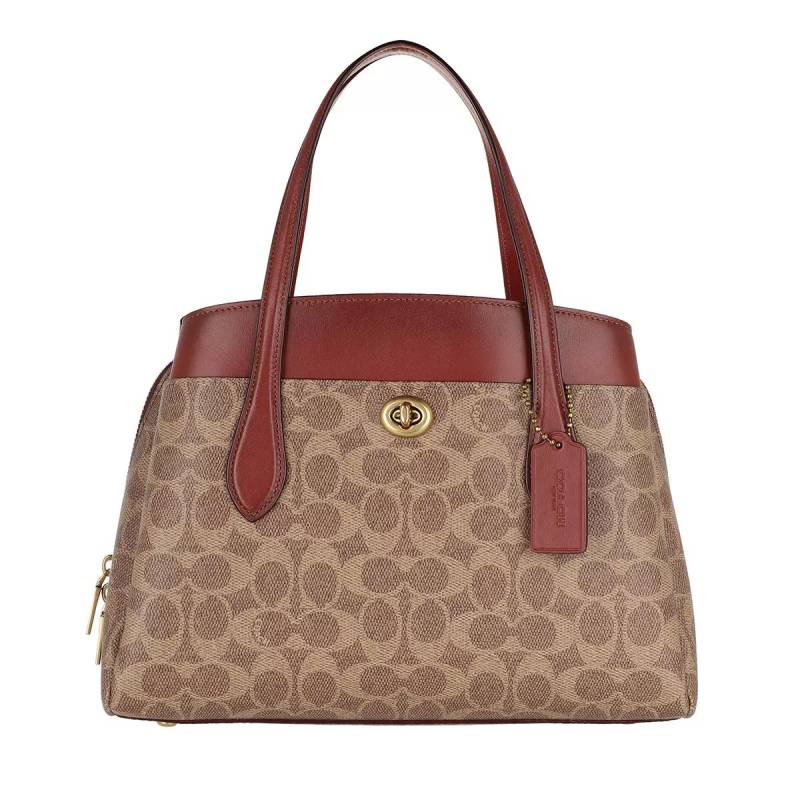 Coach Handtasche - Coated Canvas Signature Lora Carryall 30 - Gr. unisize - in Beige - für Damen von Coach