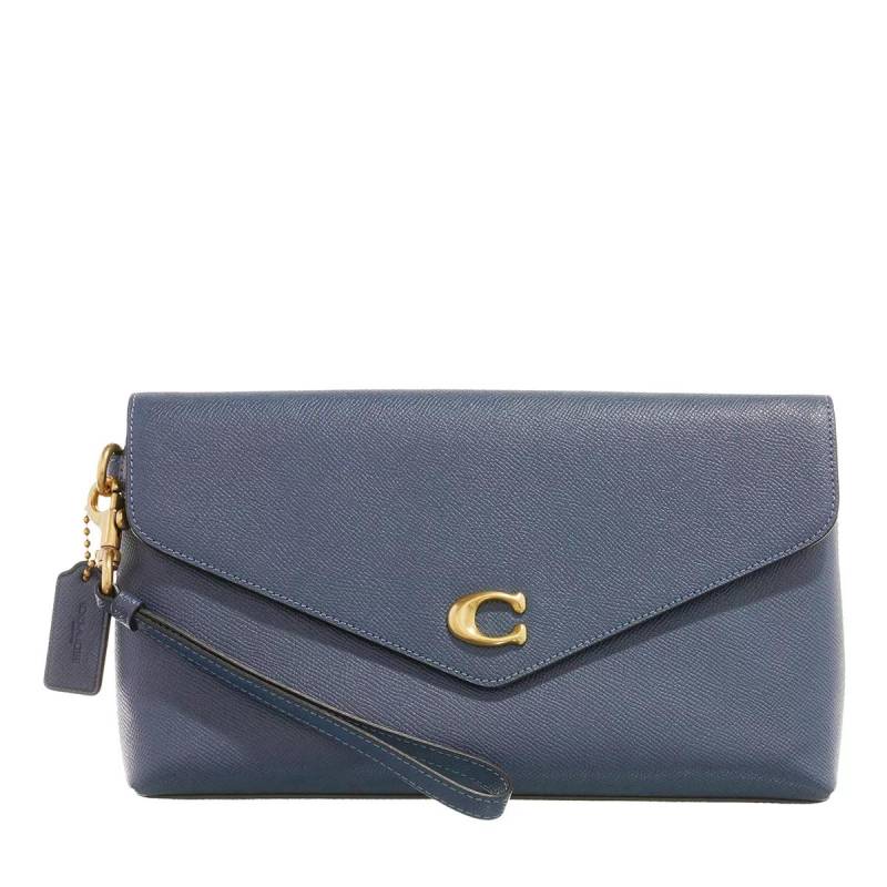 Coach Handtasche - Crossgrain Leather Wyn Clutch - Gr. unisize - in Blau - für Damen von Coach