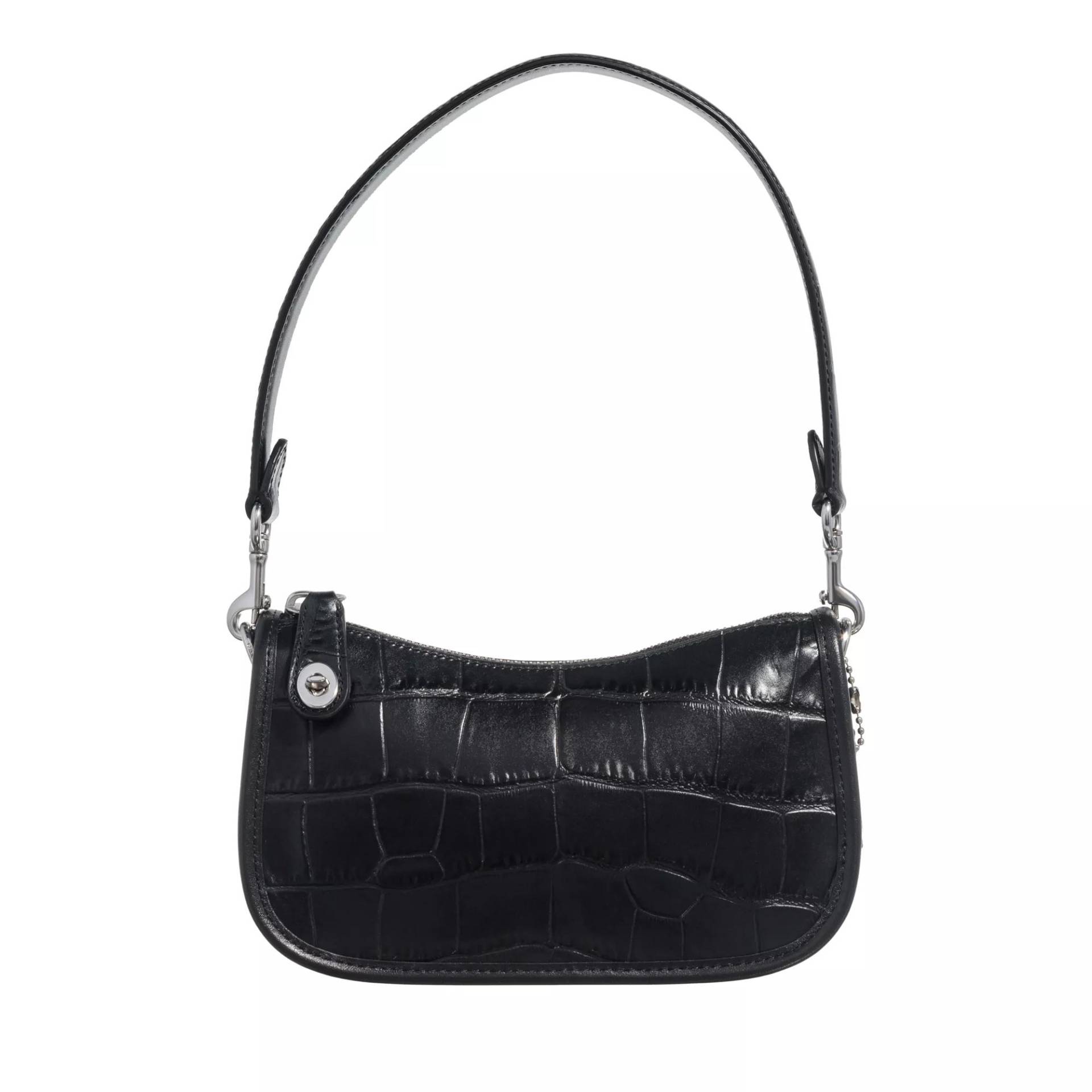 Coach Handtasche - Embossed Croc Swinger 20 - Gr. unisize - in Schwarz - für Damen von Coach