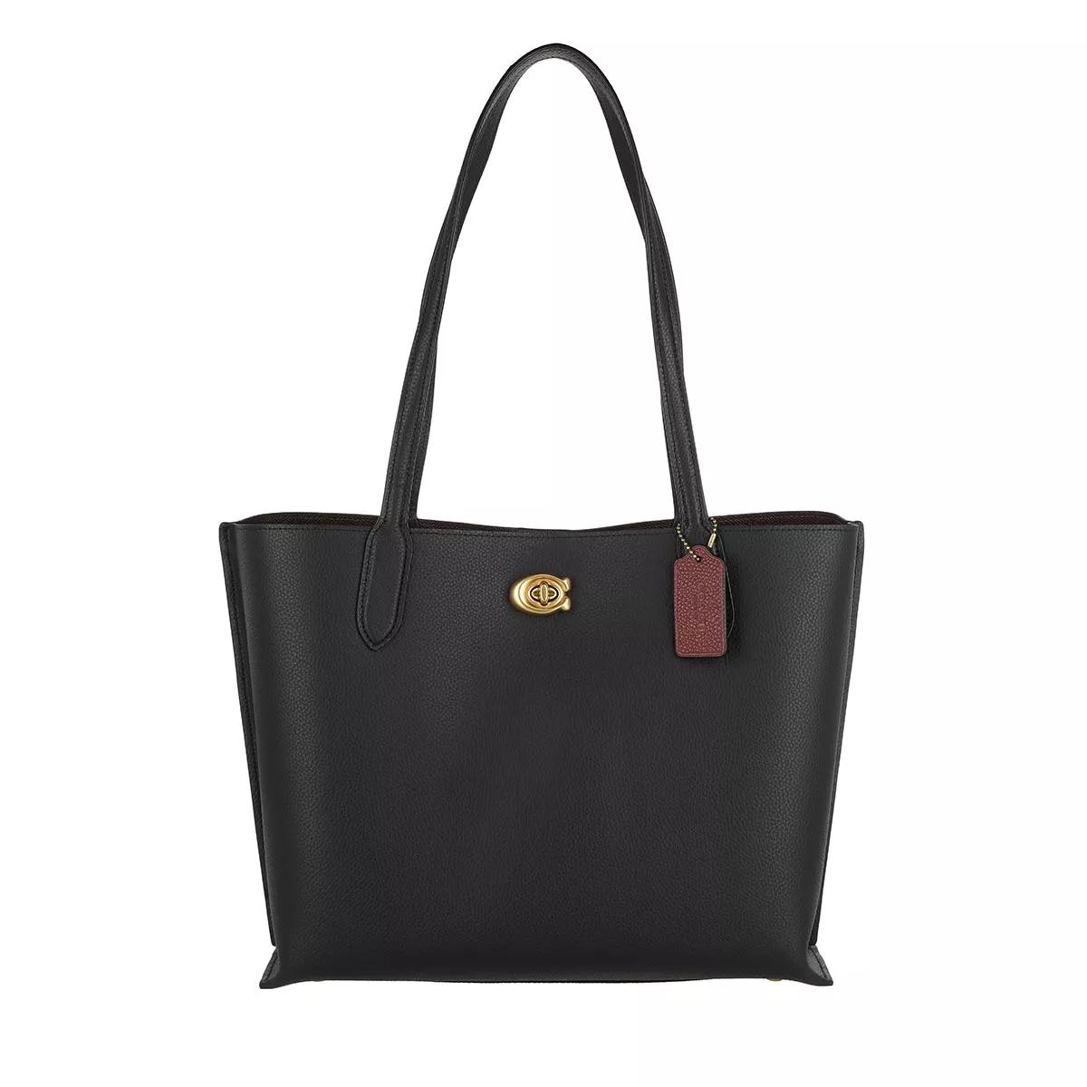 Coach Handtasche - Polished Pebble Leather Willow Tote - Gr. unisize - in Schwarz - für Damen von Coach