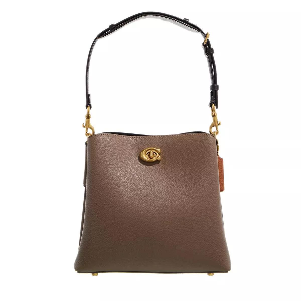 Coach Handtasche - Colorblock Leather Willow Bucket - Gr. unisize - in Braun - für Damen von Coach