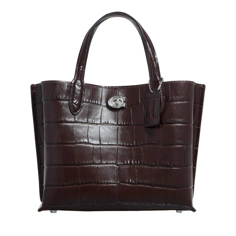 Coach Henkeltasche - Embossed Croc Willow Tote 24 - Gr. unisize - in Braun - für Damen von Coach