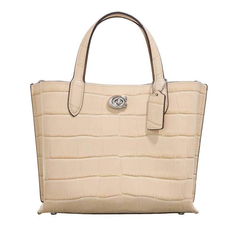 Coach Handtasche - Embossed Croc Willow Tote 24 - Gr. unisize - in Creme - für Damen von Coach