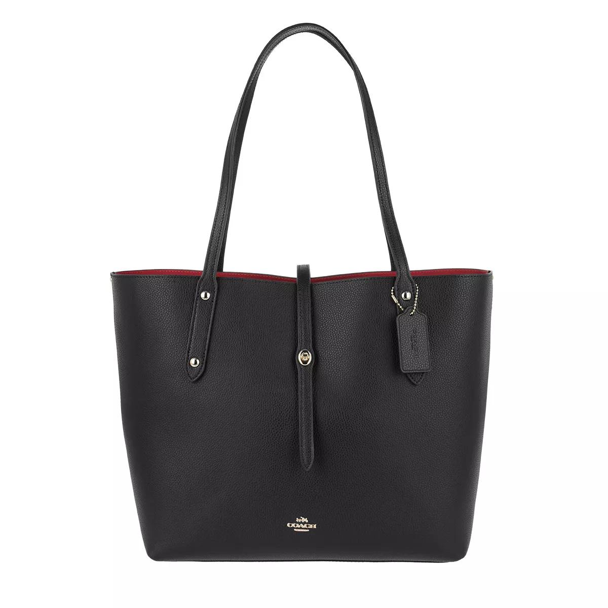 Coach Handtasche - Polish Leather Market Tote - Gr. unisize - in Schwarz - für Damen von Coach