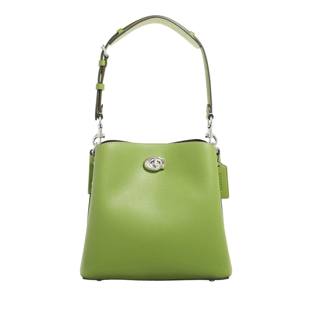 Coach Handtasche - Polished Pebble Leather Willow Bucket - Gr. unisize - in Grün - für Damen von Coach