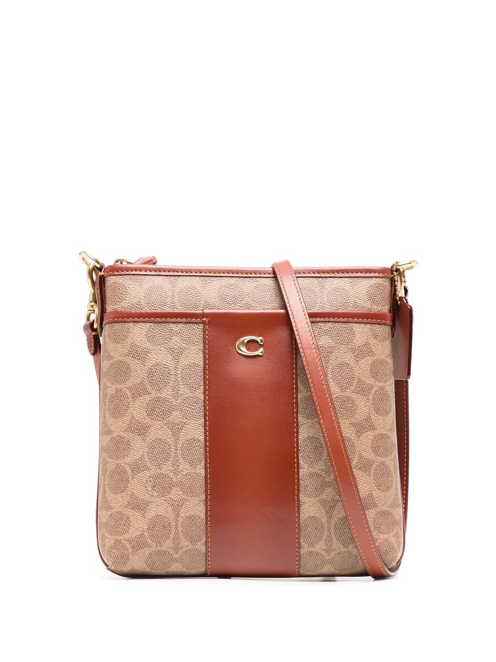 Coach Kitt monogram crossbody bag - Brown von Coach