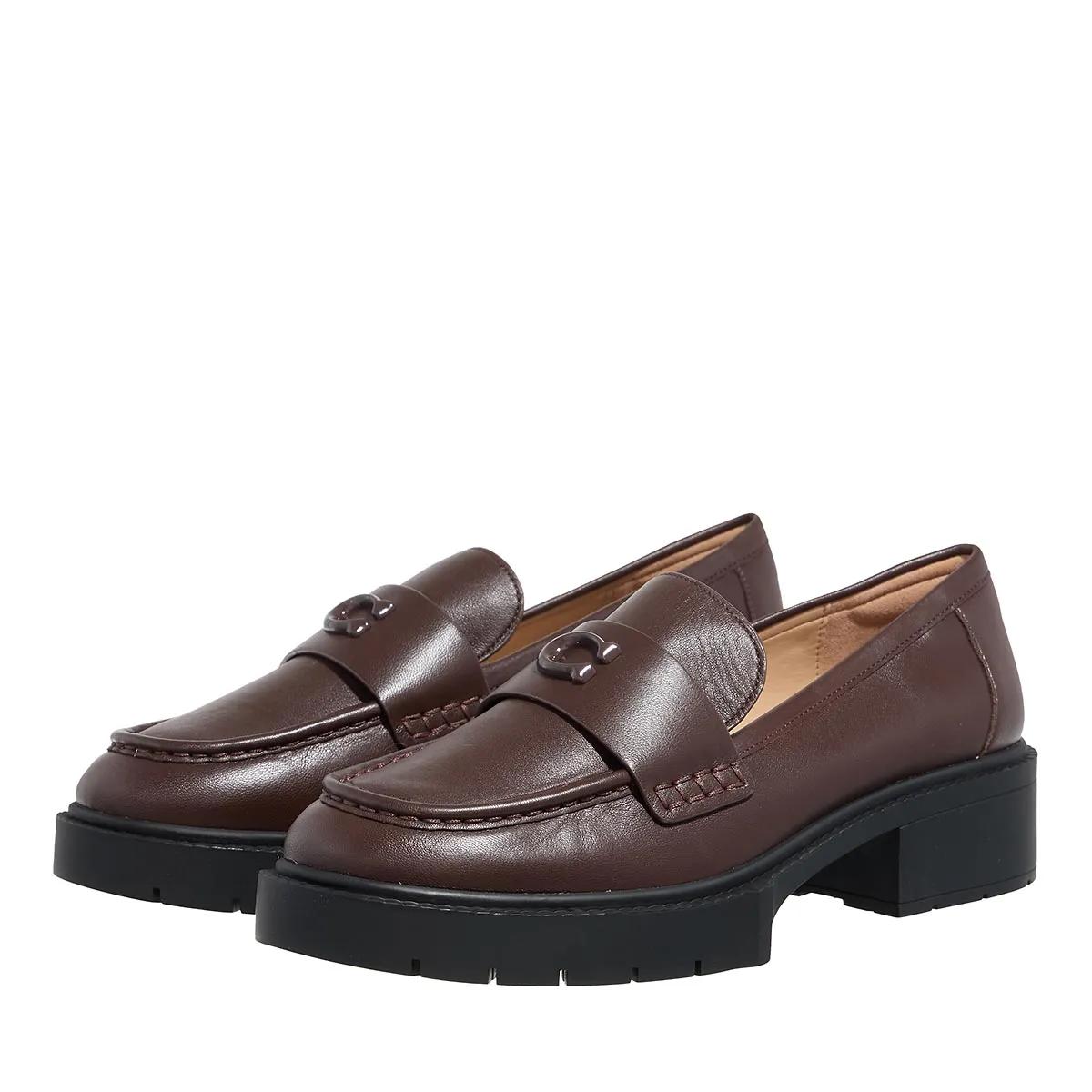 Coach Loafer - Leah Leather Loafer - Gr. 36,5 (EU) - in Braun - für Damen von Coach