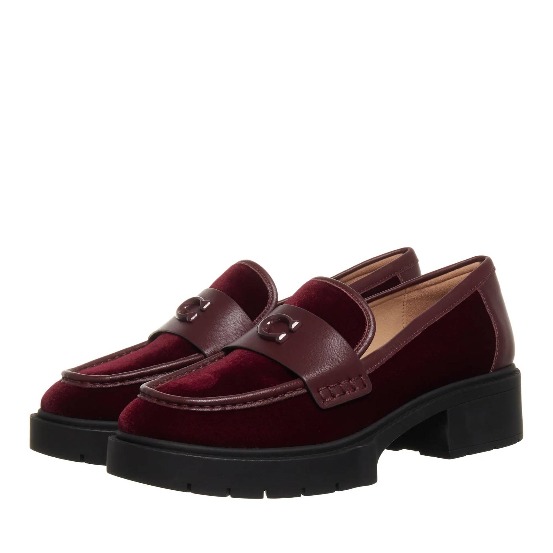 Coach Loafer - Leah Velvet Loafer - Gr. 37 (EU) - in Rot - für Damen von Coach