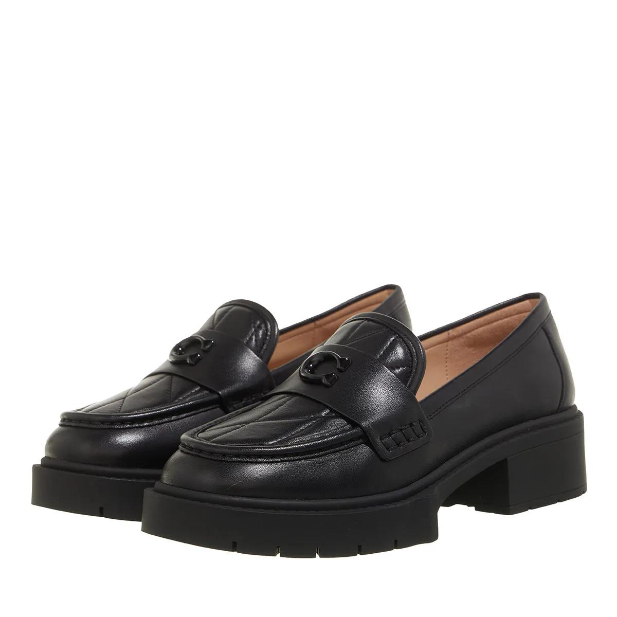 Coach Loafer - Leah Quilted Leather Loafer - Gr. 36,5 (EU) - in Schwarz - für Damen von Coach