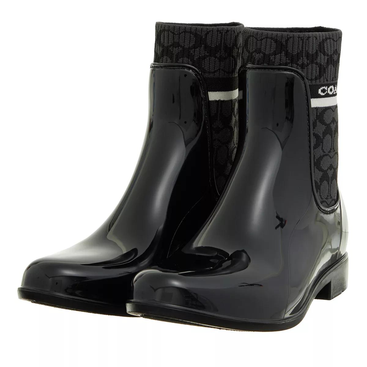 Coach Boots & Stiefeletten - Rivington Rubber Rain Bootie - Gr. 38,5 (EU) - in Schwarz - für Damen von Coach