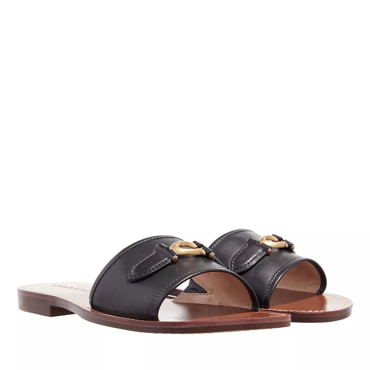 Coach Sandalen - Ina Leather Sandal - Gr. 39,5 (EU) - in Schwarz - für Damen von Coach