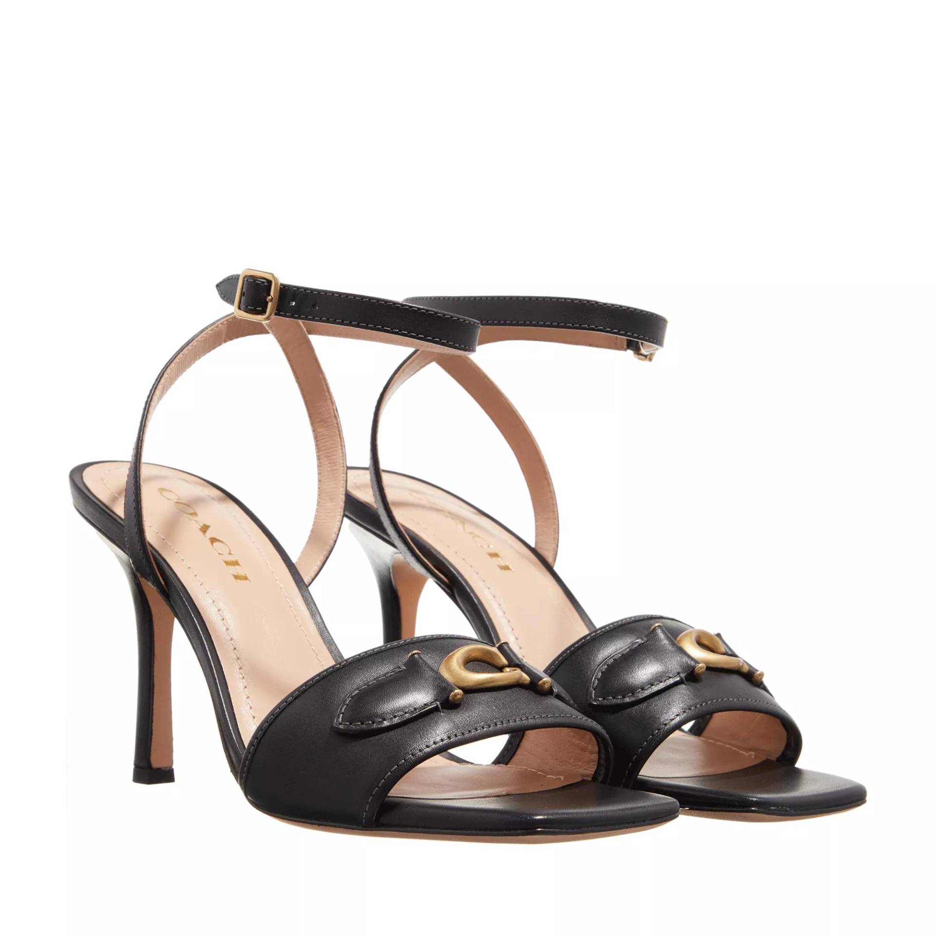 Coach Sandalen - Kyra Leather Sandal - Gr. 36 (EU) - in Schwarz - für Damen von Coach