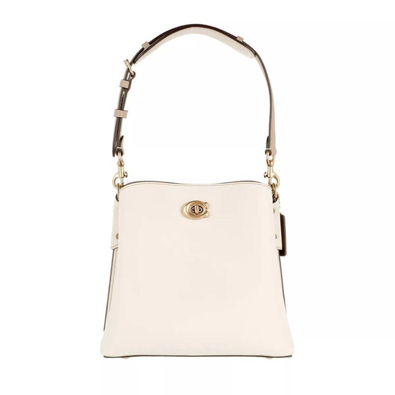 Coach Schultertasche - Colorblock Leather Willow Bucket Bag 21 - Gr. unisize - in Creme - für Damen von Coach