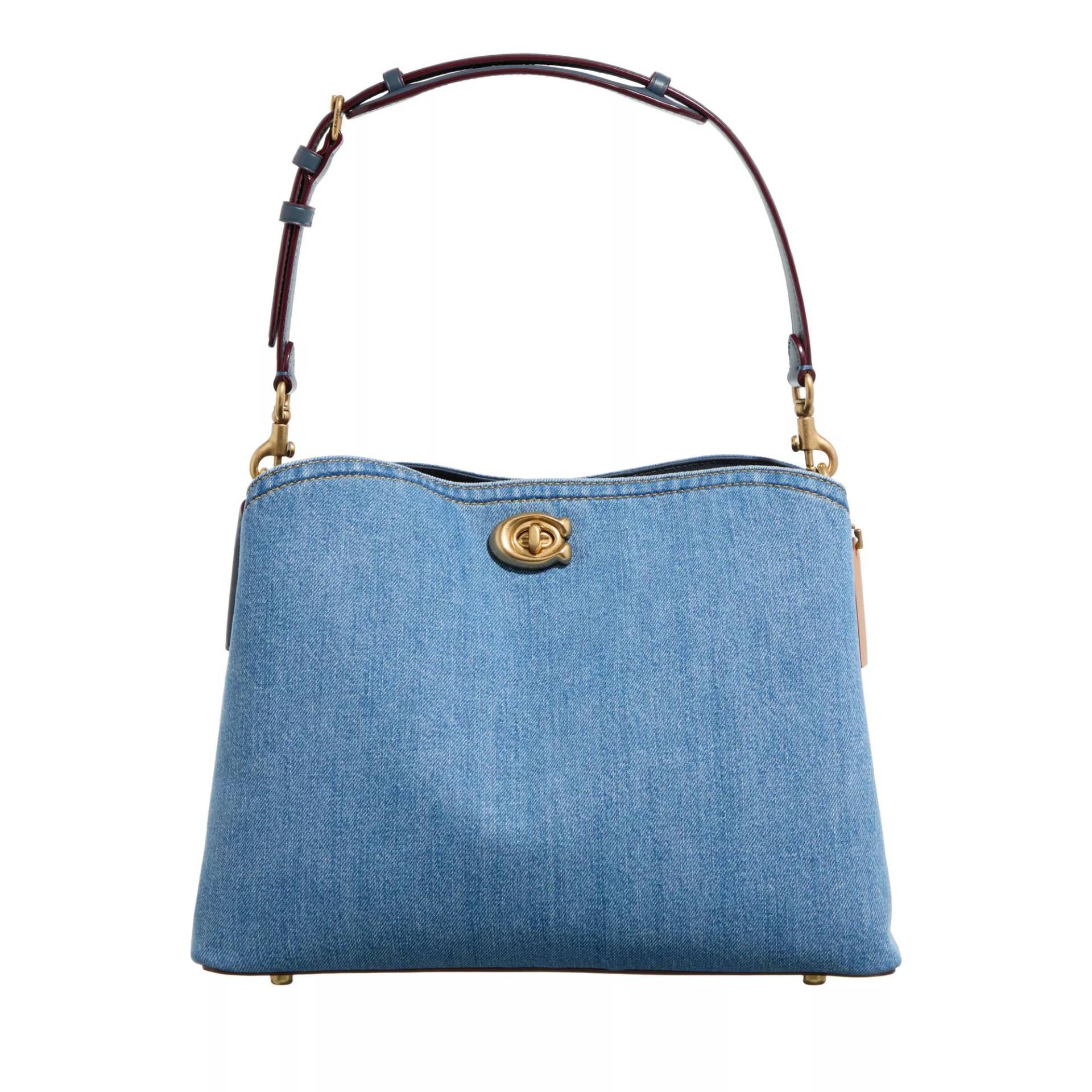 Coach Schultertasche - Denim Willow Shoulder Bag - Gr. unisize - in Blau - für Damen von Coach