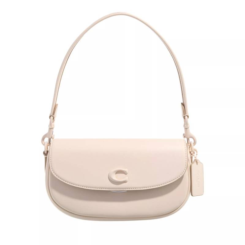 Coach Schultertasche - Monochrome Glovetanned Leather Emmy Saddle Bag 23 - Gr. unisize - in Creme - für Damen von Coach