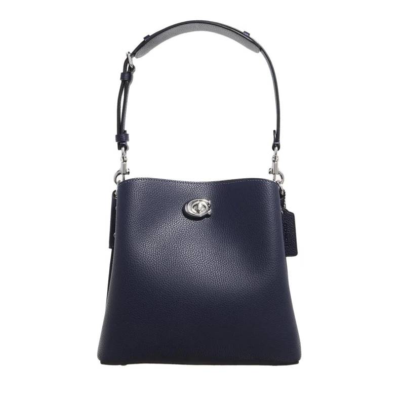 Coach Schultertasche - Polished Pebble Leather Willow Bucket Bag 21 - Gr. unisize - in Blau - für Damen von Coach