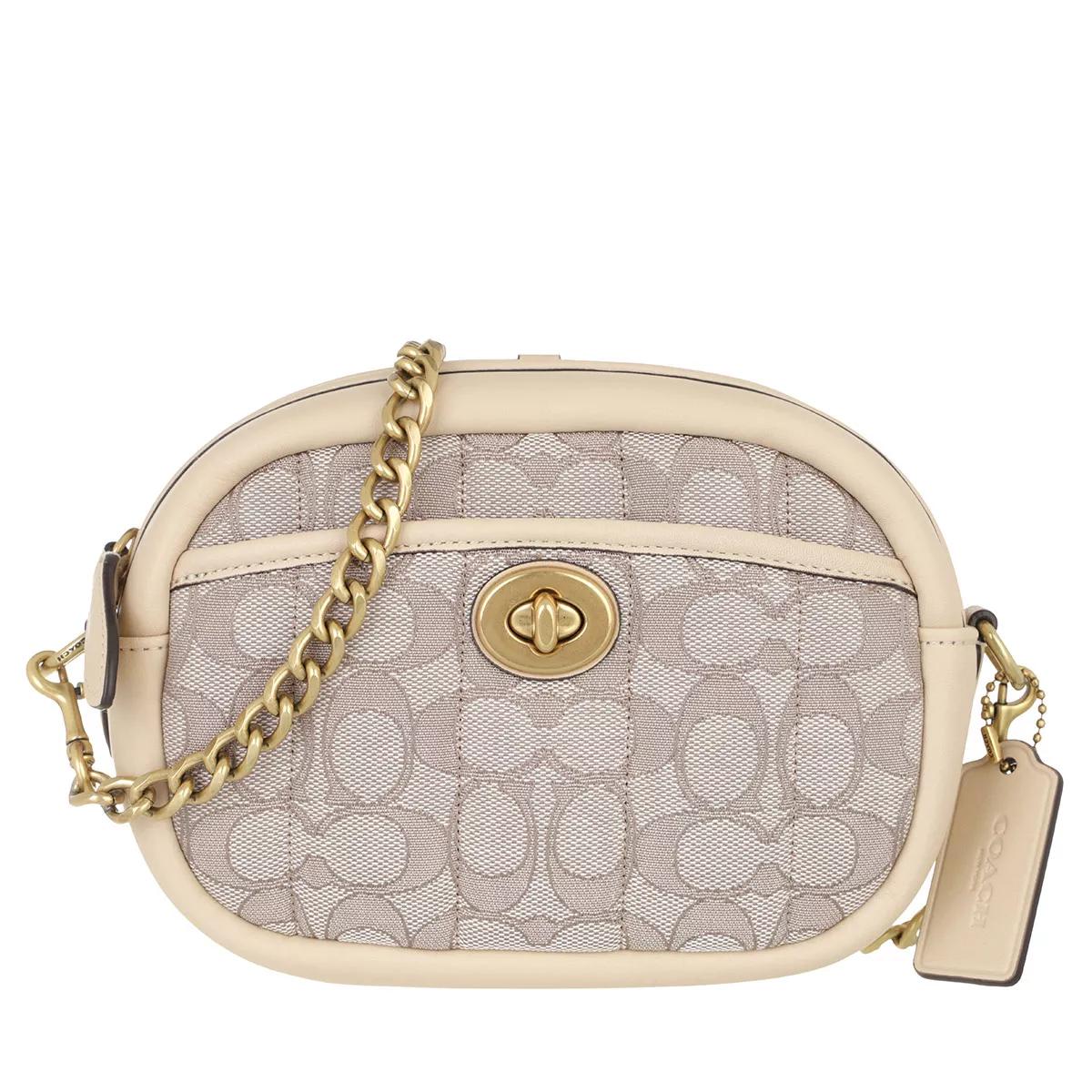 Coach Schultertasche - Quilted Signature Jacquard Camera Bag - Gr. unisize - in Creme - für Damen von Coach