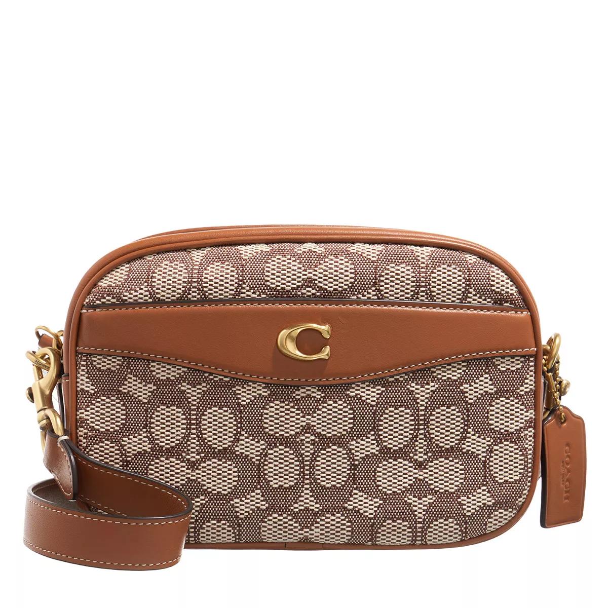 Coach Schultertasche - Signature Textile Jacquard Camera Bag - Gr. unisize - in Beige - für Damen von Coach