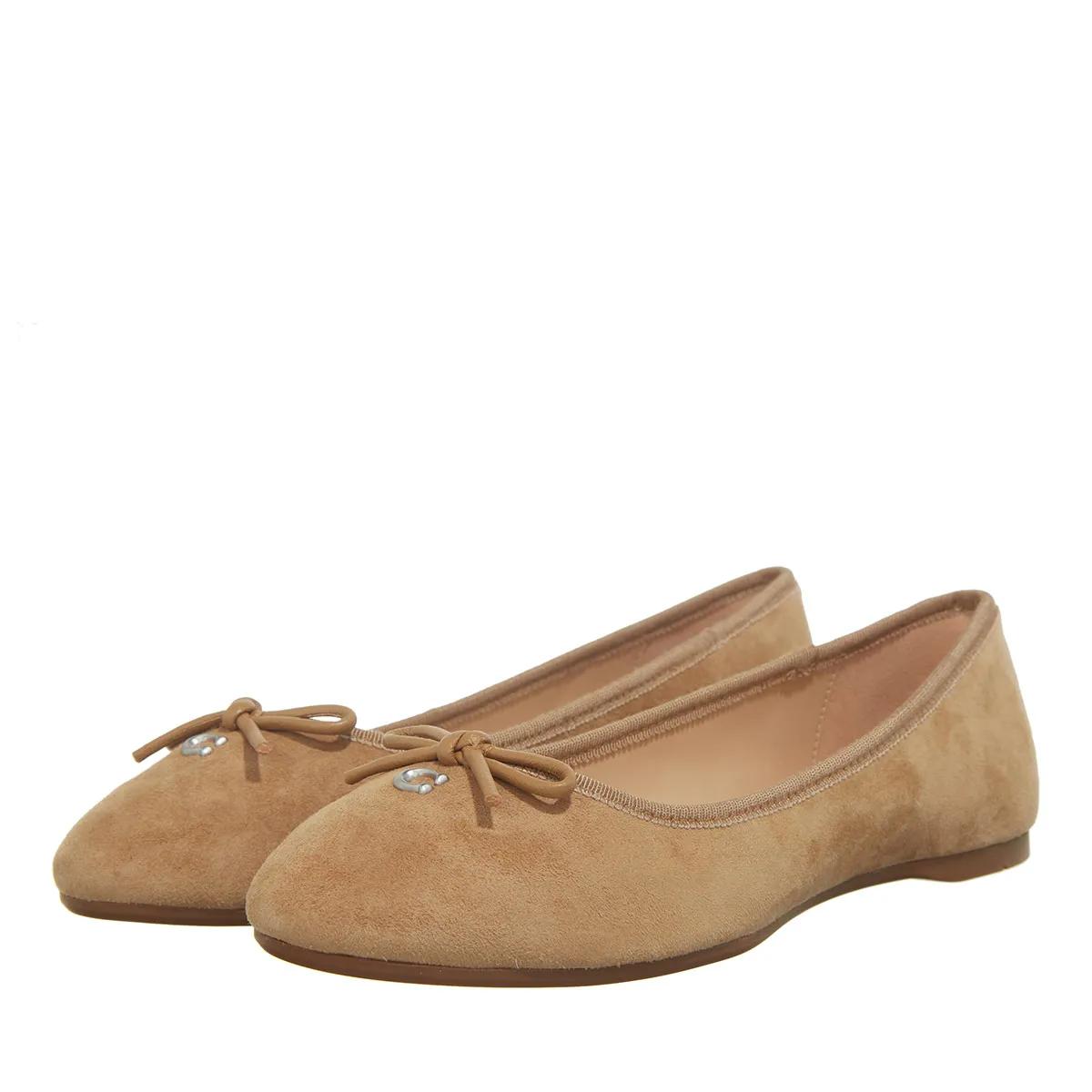 Coach Slipper & Pantoletten - Abigail Suede Ballet Flat - Gr. 36,5 (EU) - in Braun - für Damen von Coach