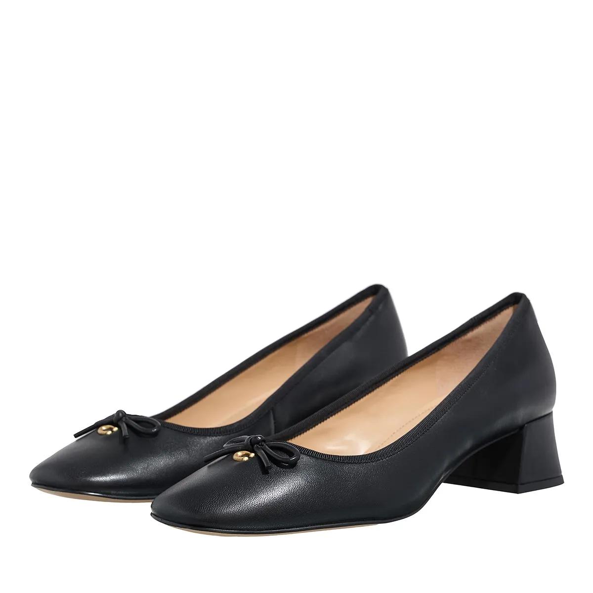 Coach Slipper & Pantoletten - Ava Leather Ballet Pump - Gr. 36,5 (EU) - in Schwarz - für Damen von Coach