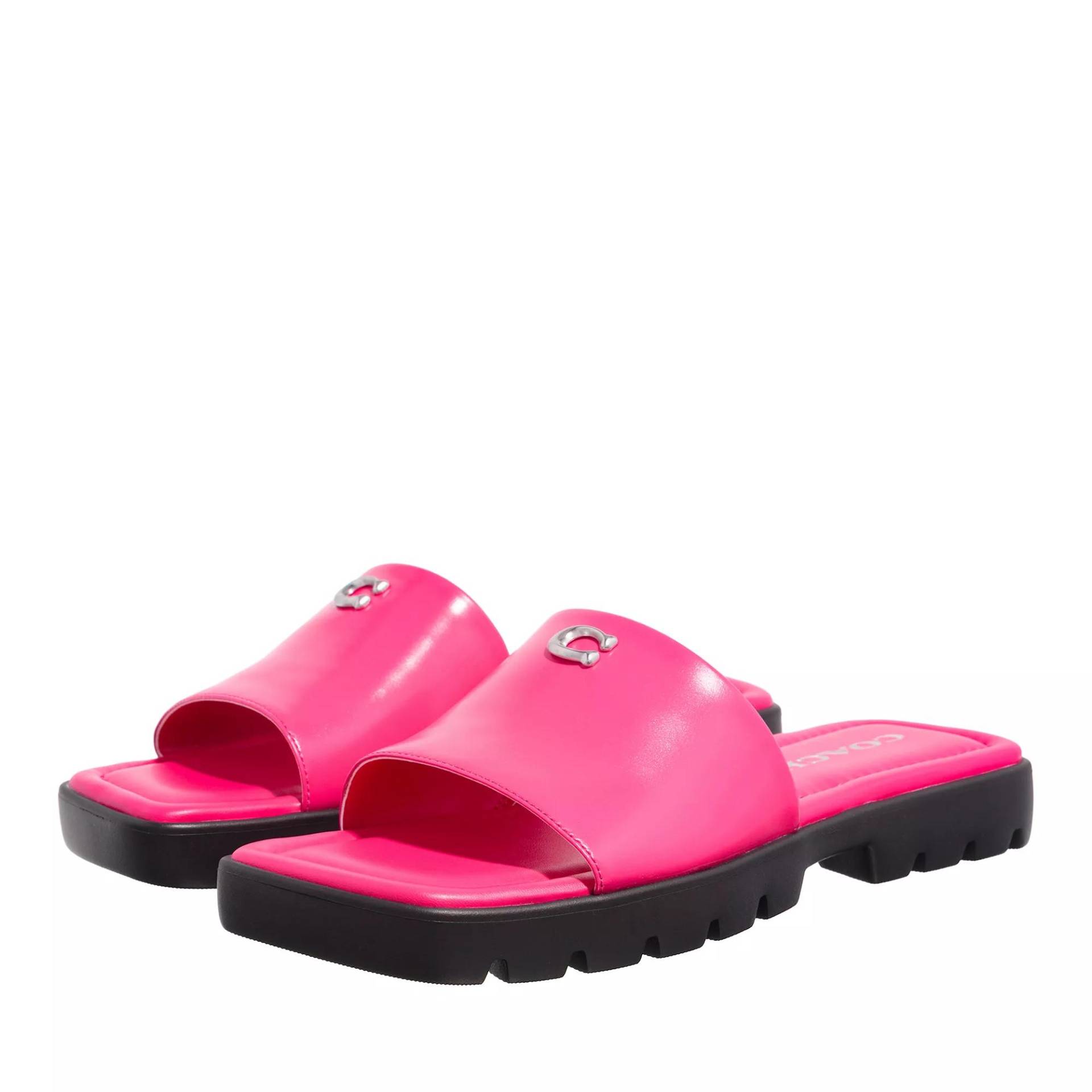 Coach Slipper & Pantoletten - Florence Leather Sandal - Gr. 36,5 (EU) - in Rosa - für Damen von Coach