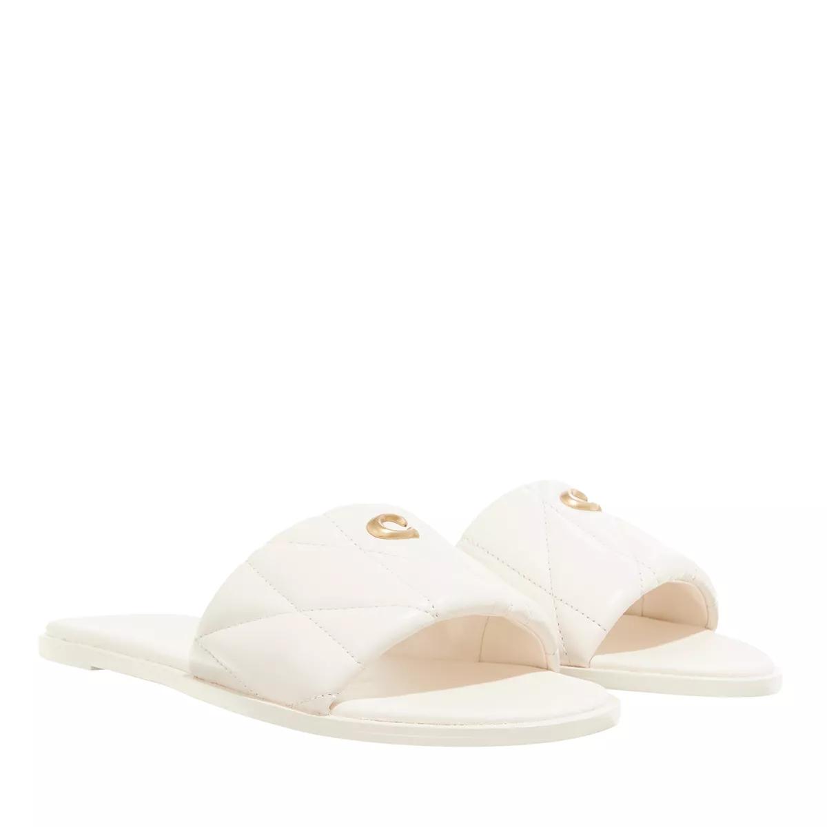 Coach Slipper & Pantoletten - Holly Quilted Slide Leather - Gr. 40 (EU) - in Creme - für Damen von Coach