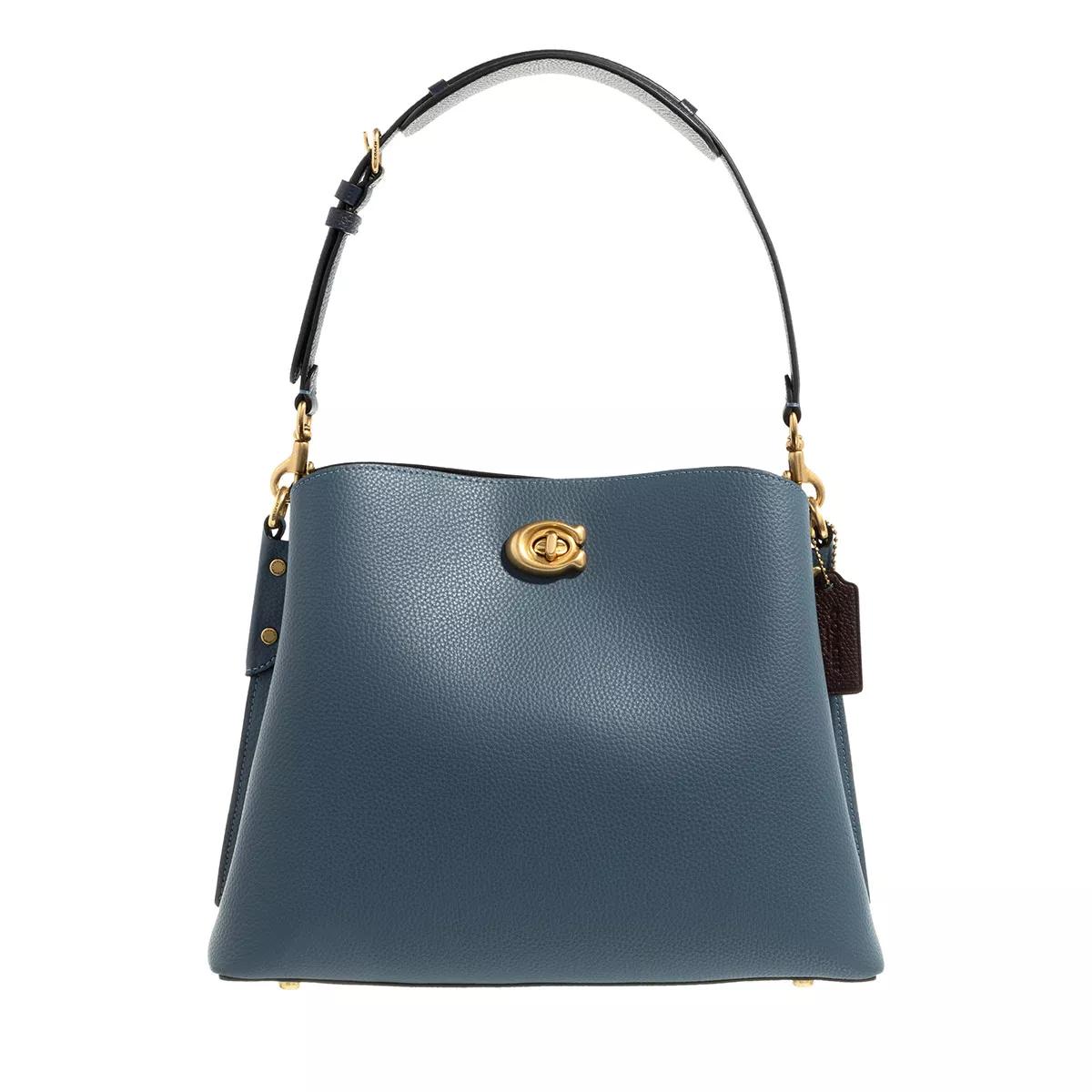 Coach Umhängetasche - Colorblock Leather Willow Shoulder Bag - Gr. unisize - in Blau - für Damen von Coach