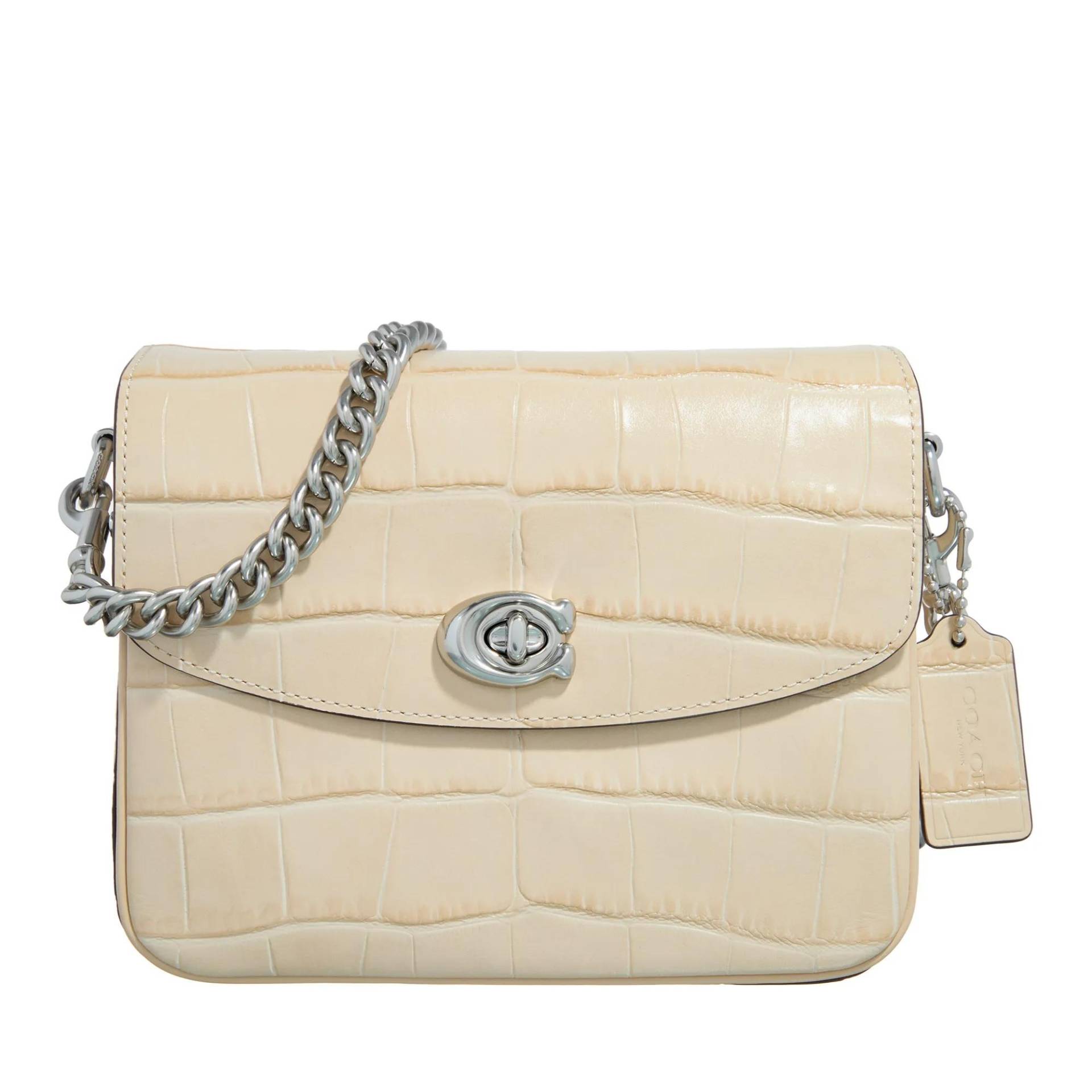 Coach Umhängetasche - Embossed Croc Cassie Crossbody 19 - Gr. unisize - in Creme - für Damen von Coach